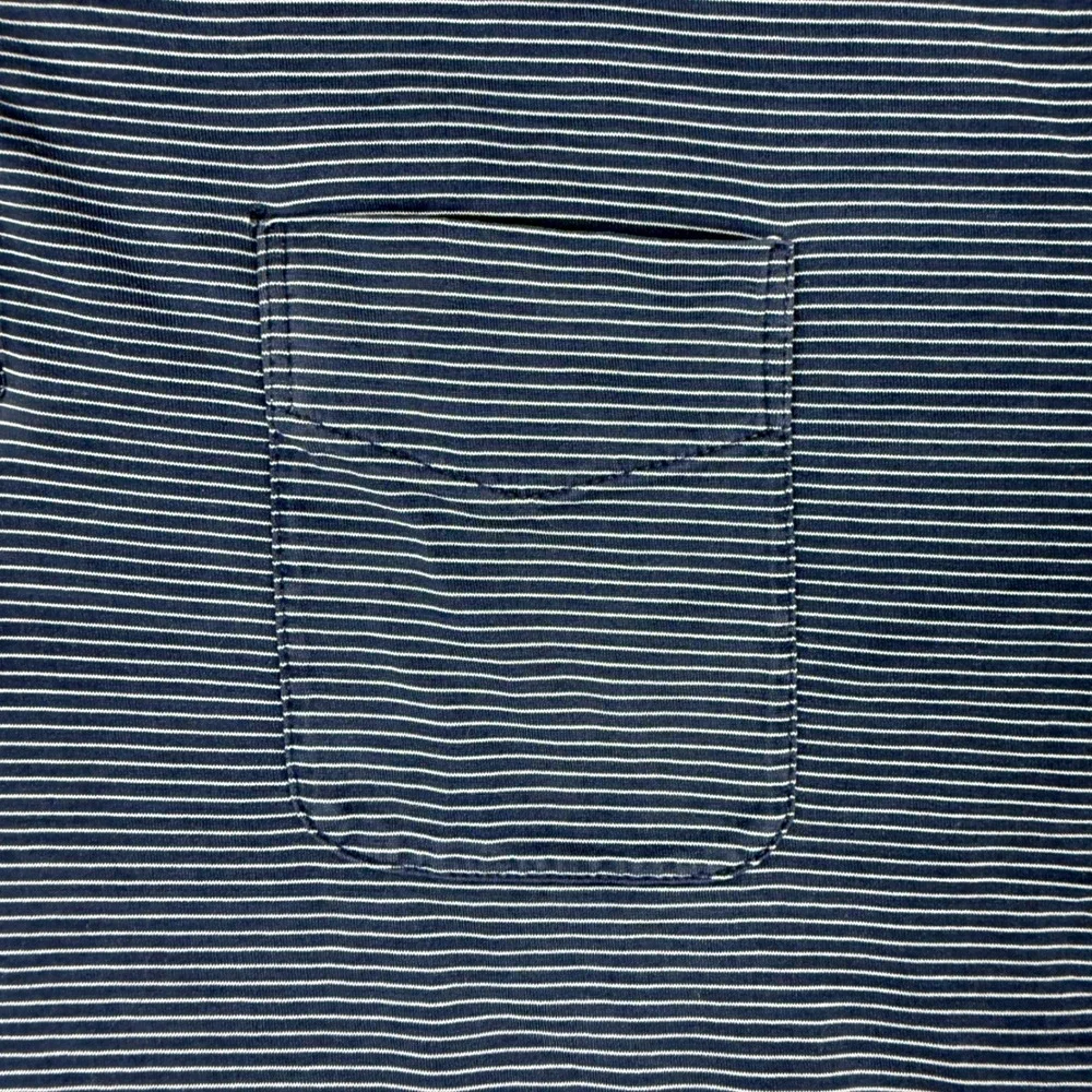 LINCS David Chu Golf Polo Shirt XL Navy White Stripe 100% Peruvian Cotton